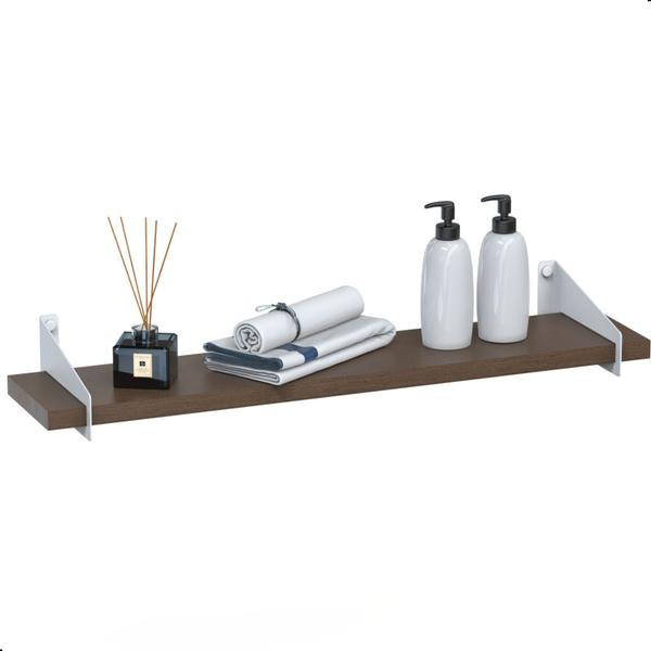 3 Prateleiras De Madeira Estilo Industrial Suspensa Max50b - Ghiz Imagem de 3 Prateleiras De Madeira Estilo Industrial Suspensa Max50b