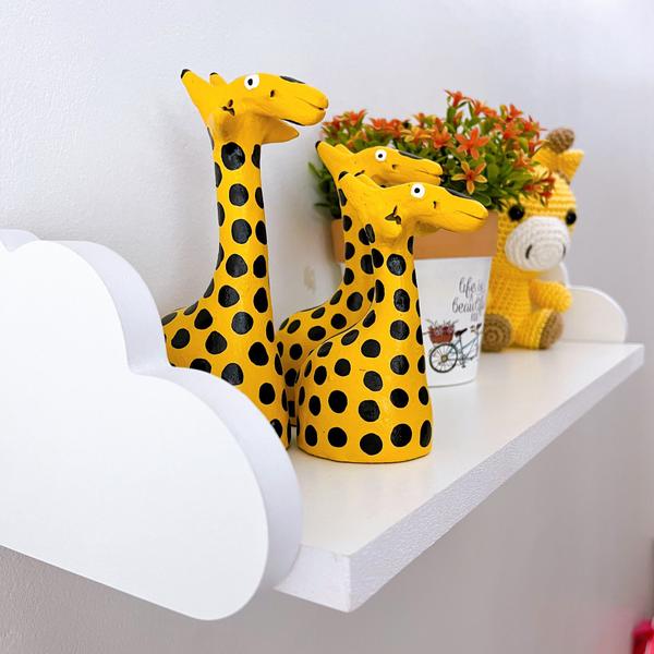 Imagem de 3 Prateleiras decoração infantil safari sala quarto 45x15cm