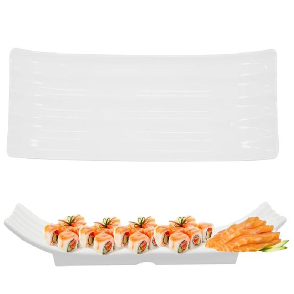 Imagem de 3 Prato Oriental Retangular Travessa Bandeja Sushi Sashimi