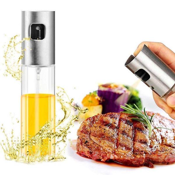 3 Spray Pulverizador Vidro Inox Borrifador Azeite Vinagreessenciais De Cozinha Promoções Imagem de 3 Spray Pulverizador Vidro Inox Borrifador Azeite Vinagreessenciais De Cozinha Promoções