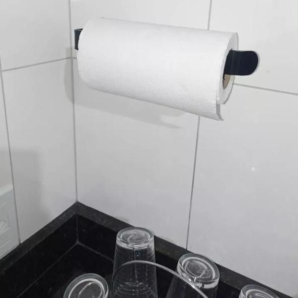 Imagem de 3 Suporte Papel Toalha Parede Multiuso Cozinha Com Adesivo'