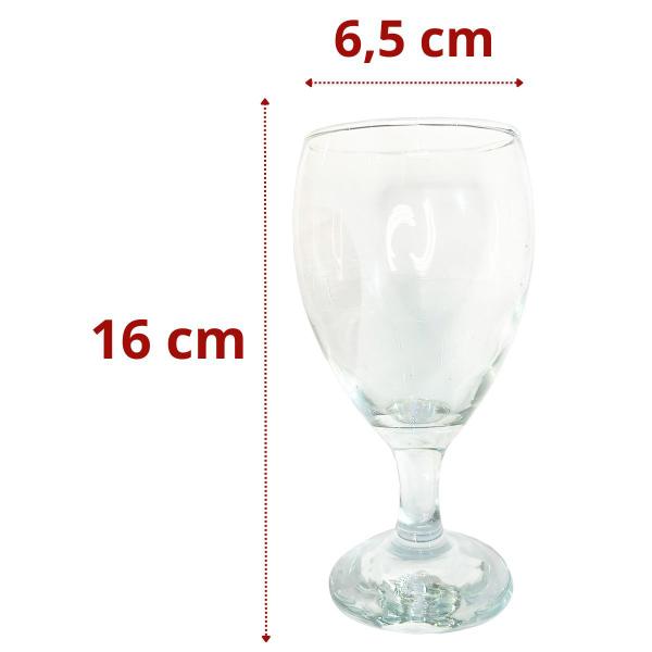 Imagem de 3 Taças De Vinho Transparente 350ml Vidro Praticasa