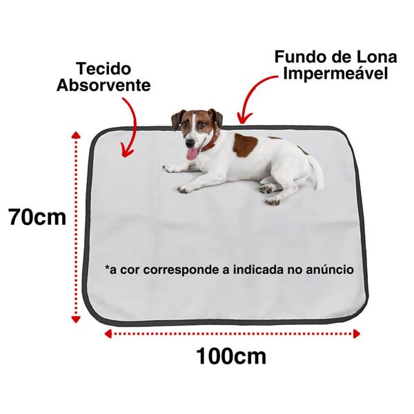 Imagem de 3 Tapetinhos Macios para Dormir Pet Antipulgas 300 Lavagens 100x70 Jornal 3 Camadas