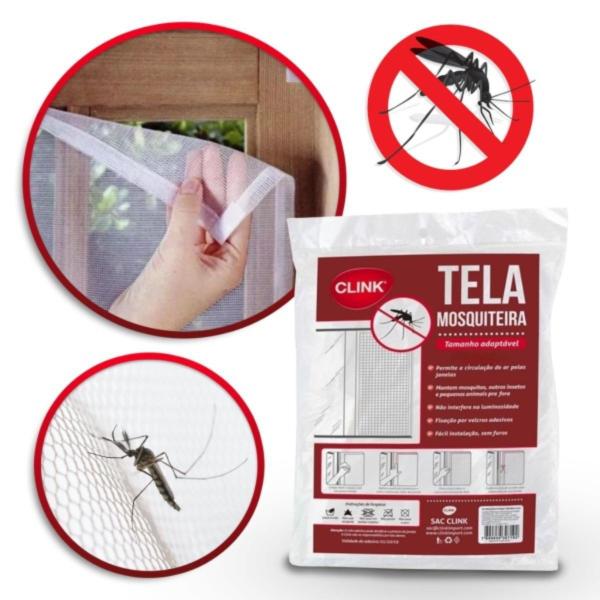 Imagem de 3 Telas Mosquiteira 1,30 X 1,50 Cm tiras autocolantes Adesivo