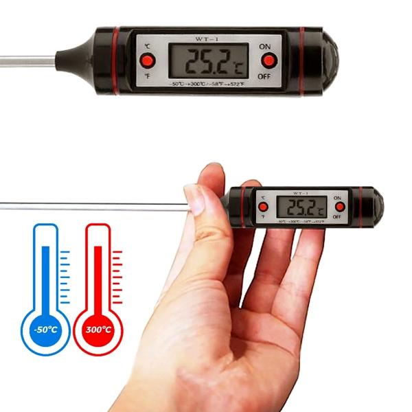 Imagem de 3 Termômetro Culinário Digital Espeto Alimento Cozinha WT-1