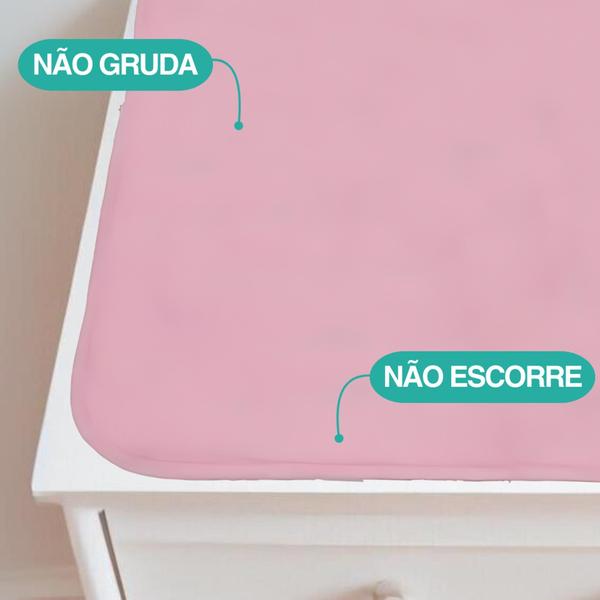 3 Trocadores Portáteis 100x70 Bebê Absorvente Acolchoado Multiuso - Rosa - Vila Flor Imagem de 3 Trocadores Portáteis 100x70 Bebê Absorvente Acolchoado Multiuso - Rosa - Vila Flor
