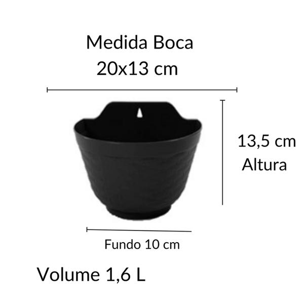 Imagem de 3 unidades de Meio Vaso Parede para Jardim Vertical Cores Variadas Goyama