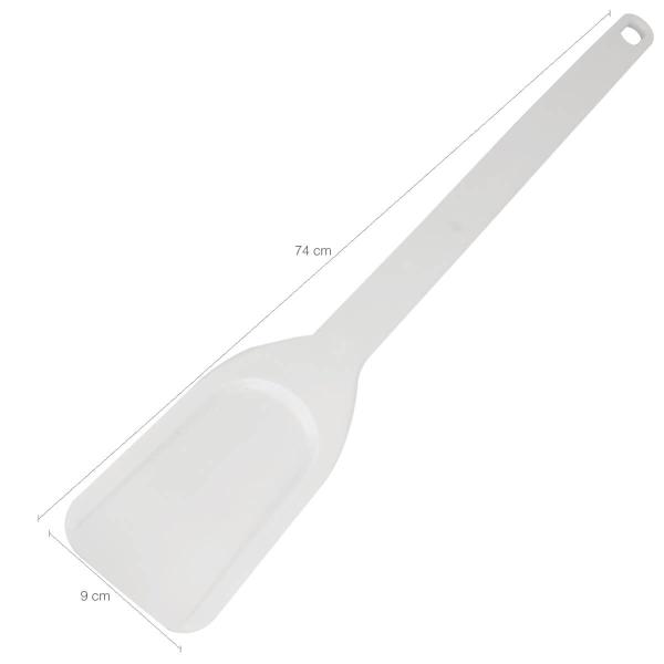 Imagem de 3 Utensílios de Cozinha Industrial Espátula 49,5cm e 74cm Colher Branca Cinquetti Plástica