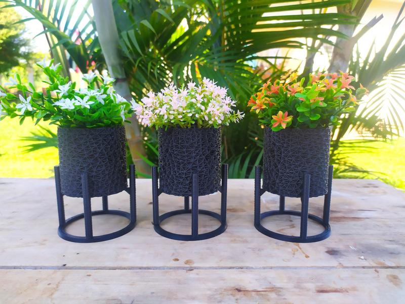 Imagem de 3 Vasos Cachepot Suculenta Erva Flor Decoração Casa Suspenso Favorito