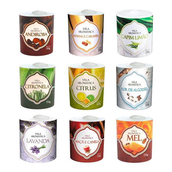 Imagem de 3 Velas Aromaticas Perfumadas 130g 72h