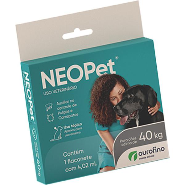 Imagem de 3 x Antipulgas e Carrapatos Neopet 4,02ml Cães acima de 40Kg - Ourofino Pet