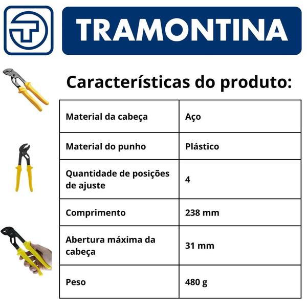 Imagem de 30 Alicates Bomba D'água 10 Polegadas Tramontina