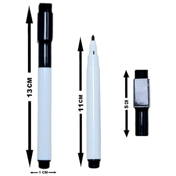 30 Canetas Coloridas para Quadro Branco com Apagador e Imã 13cm - Ideal Planners Imagem de 30 Canetas Coloridas para Quadro Branco com Apagador e Imã 13cm