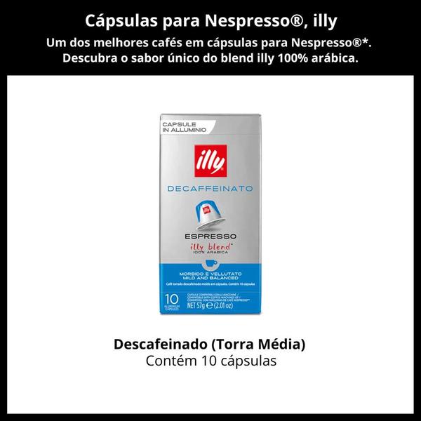 Imagem de 30 Cápsulas para Nespresso, Café Italiano Illy, Descafeinado