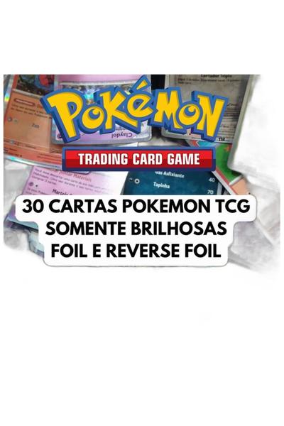 Imagem de 30 Cartas Brilhantes Pokemon Original - Somente Pokemons reverse foil e foil Português