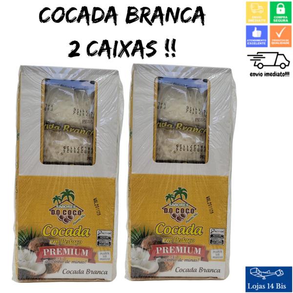 Imagem de 30 Cocadas Branca Artesanal Premium 15x40g Sabores do Coco Minas Gerais