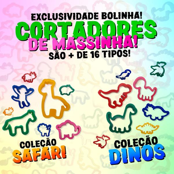 Imagem de 30 Cortadores de Massinha Forminha Neon DinossauroSafari Festa Lembrancinha Infantil Aniversario Prenda