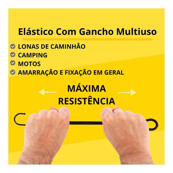 Imagem de 30 Extensor Elástico Para Lona De Caminhão Preto