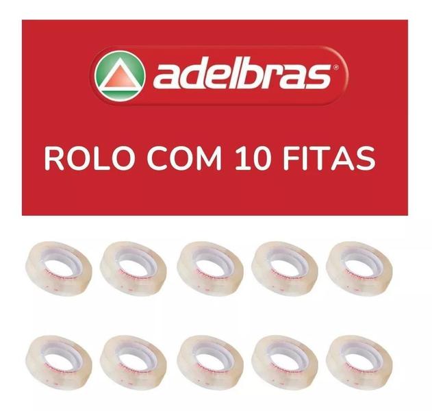 Imagem de 30 Fitas Adesiva Multiuso Transparente 12Mm X 30M Adelbras