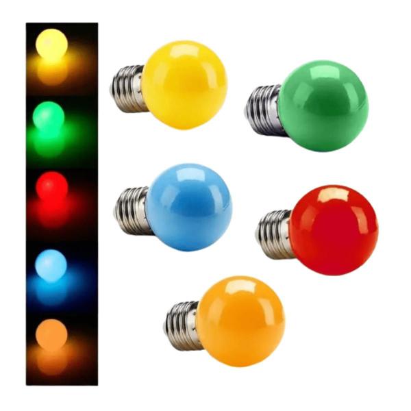30 Lâmpada Led Modelo Bolinha Led 1w E27 - CTB Imagem de 30 Lâmpada Led Modelo Bolinha Led 1w E27