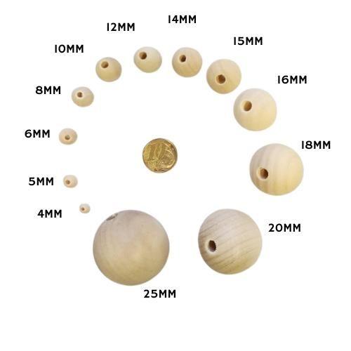 30 pçs entremeio 100% madeira crua 8mm ideal para bijuterias e colares em geral - loop variedades Imagem de 30 pçs entremeio 100% madeira crua 8mm ideal para bijuterias e colares em geral