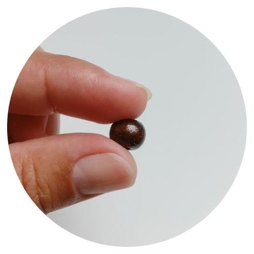 Imagem de 30 pçs entremeio 100% madeira mogno 8mm ideal para bijuterias e colares em geral