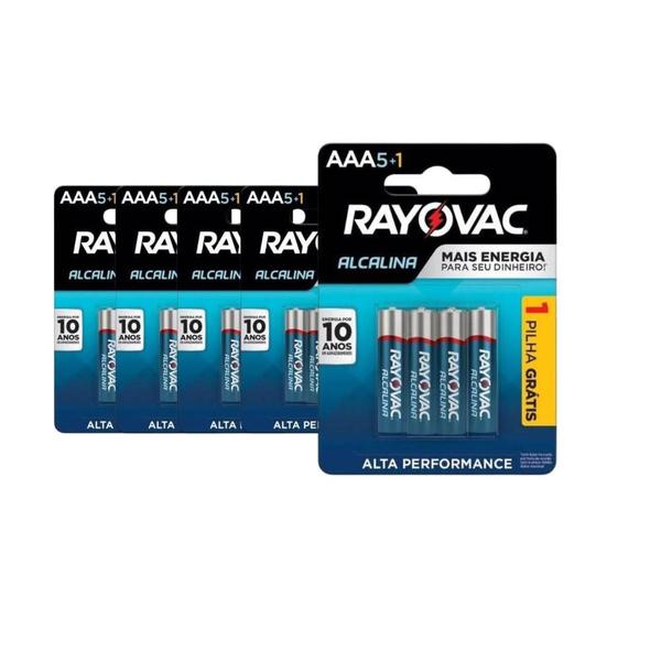 Imagem de 30 Pilhas Alcalina Rayovac AAA - 5 Cartelas