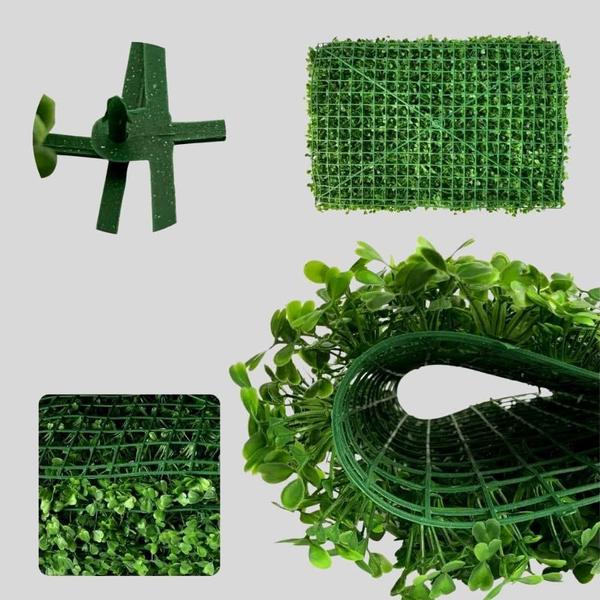 30 Placas Buchinho Artificial Painel Verde 60x40 Muro Inglês - Melhores Ofertas Imagem de 30 Placas Buchinho Artificial Painel Verde 60x40 Muro Inglês