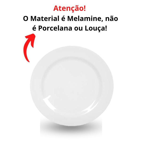 Imagem de 30 Pratos Sobremesa Melamine Pratinho Buffet  18cm