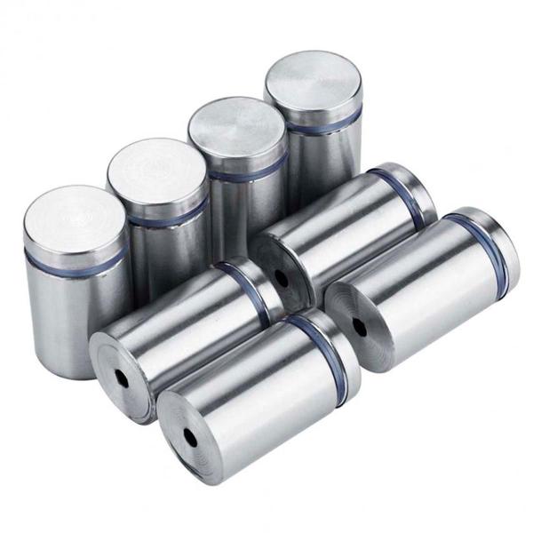 Imagem de 30 Prolongador Para Vidro 2,5x2,5cm Aço Inox 304 Escovado