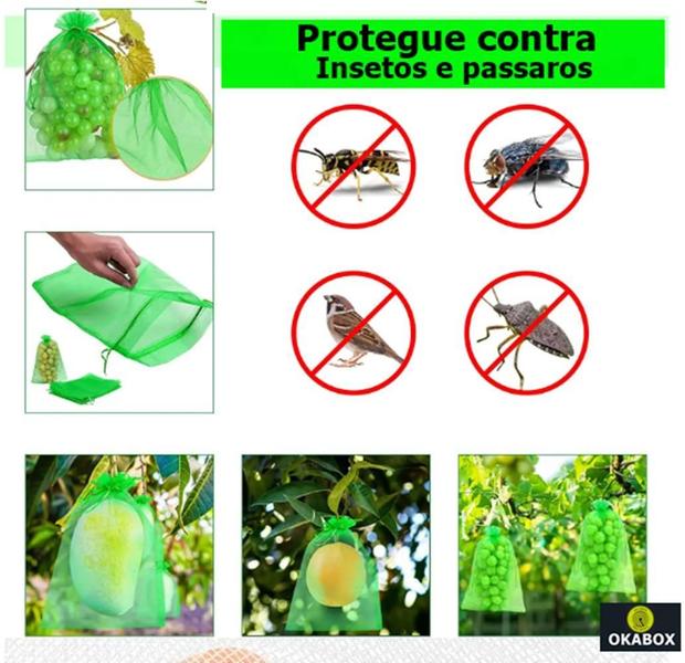 Imagem de 30 Saquinho Organza Protegue Uva No Pe 17X23 Cm Ecologica