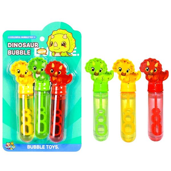 30 Tubos Bolhas de Sabão Dino Triceratops Sacola Surpresa Aniversário Infantil - Toy King Imagem de 30 Tubos Bolhas de Sabão Dino Triceratops Sacola Surpresa Aniversário Infantil