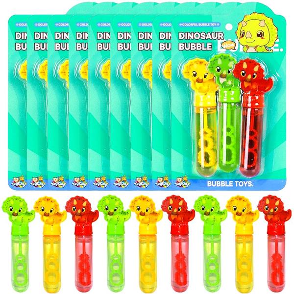 30 Tubos Bolhas de Sabão Dino Triceratops Sacola Surpresa Aniversário Infantil - Toy King Imagem de 30 Tubos Bolhas de Sabão Dino Triceratops Sacola Surpresa Aniversário Infantil