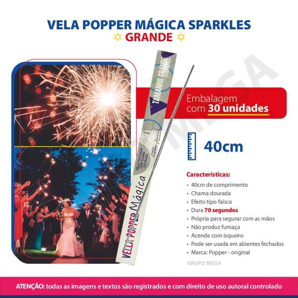 Imagem de 30 Velas Sparklers 40Cm Estrelinha Casamento Sem Fumaça