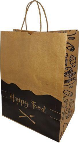 Imagem de 300 Sacolas De Papel Para Restaurante Delivery 24x30x14 (HAPPY FOOD)