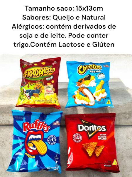 Imagem de 300un Salgadinho Mini Doritos Chettos Ruflles Fandangos