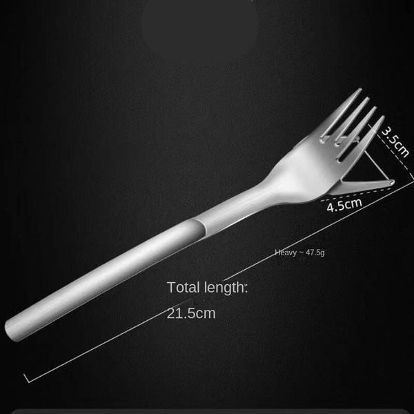 Imagem de 304 garfo de corte de melancia de aço inoxidável de uso duplo,