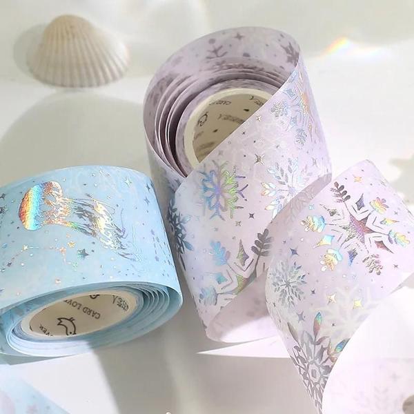 Imagem de 30mm De Largura Sonho Estrelas Corte a Laser Washi Fita Adesiva Fitas Decorativas Para Scrapbooking