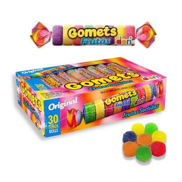 30un Goma Tubo Frutas 32g Jujuba - Dori Imagem de 30un Goma Tubo Frutas 32g Jujuba - Dori