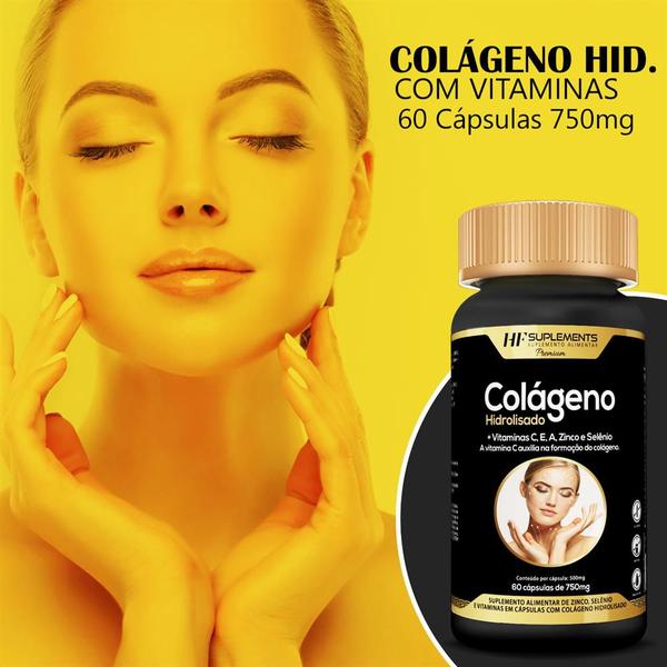 Imagem de 30x COLAGENO HIDROLISADO + VITAMINAS 60CAPS HF SUPLEMENTS