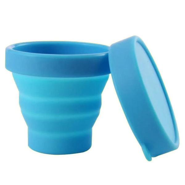 Imagem de 30x Copos Retrátil De Silicone Dobrável 150ml Ecológico