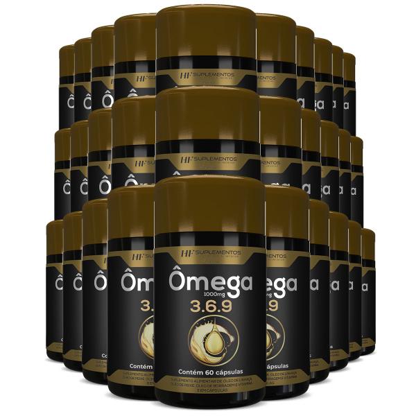 Imagem de 30x OMEGA 3 6 9 60CAPS PEIXE LINHAÇA BORRAGEM HF SUPLEMENTS