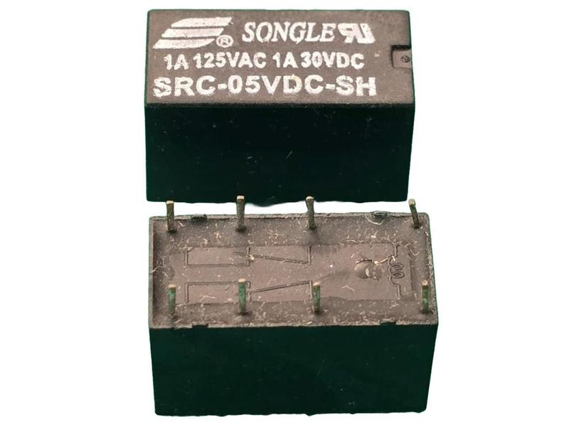 Imagem de 30x Rele 5v 1amp - Src-05vdc-Sh 2 Contatos 8 Terminais