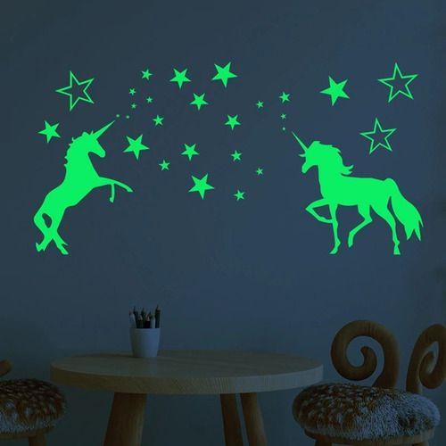 Imagem de 31 Imagens Adesivos Fosforescentes Brilham no Escuro Unicórnios, Estrelas - Decoração Quarto Infantil