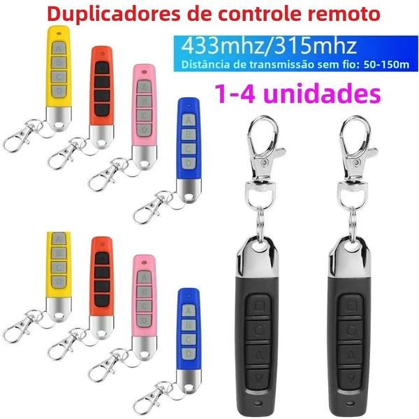 Imagem de 315/433MHz Cópia Automática Controle Remoto Abridor De Porta De Garagem Elétrico 4 Chaves Duplicador