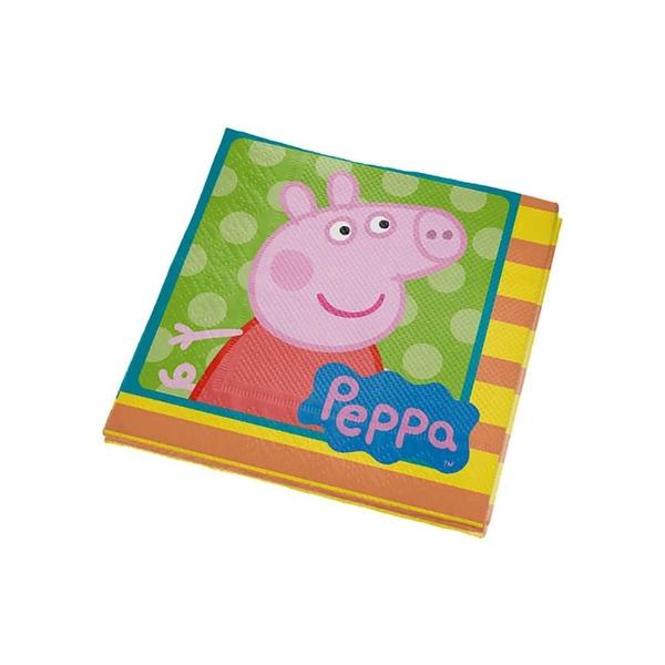 Imagem de 32 Guardanapos Papel Decoração Peppa Pig festa aniversário