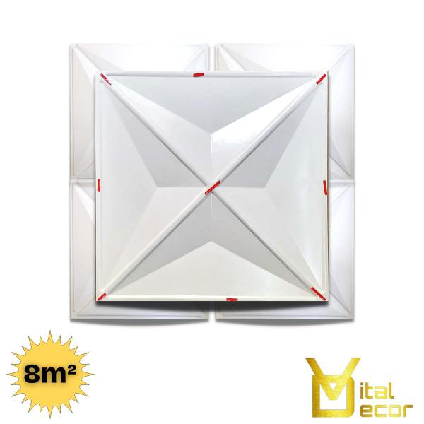 Imagem de 32 Placas De Revestimento Estrelar Pvc 3d 50x50cm Auto Adesivo 