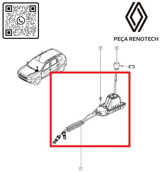 Imagem de 349015922r - alavanca do câmbio - motor 1.6 16v h4m - 2011 em diante - captur / duster