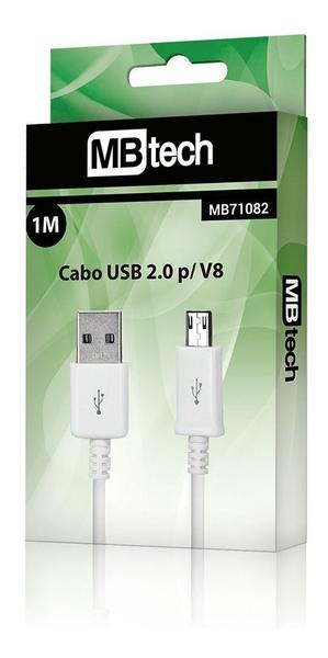 Imagem de 35 Cabos Micro Usb 2.0 Usb V8 1 Metro Branco