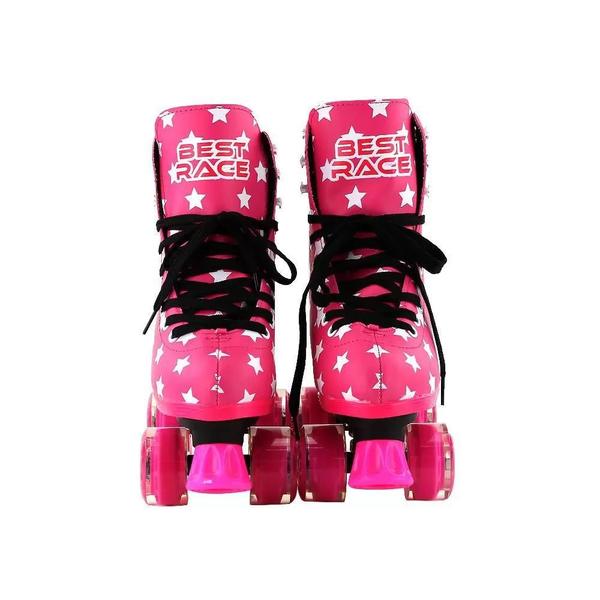 Imagem de 35 Rosa Patins Retro 4 Rodas Com Led - BBR TOYS R2950